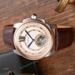 High Quality Cartier Calibre De Replica Watches SS Rose Gold Bezel